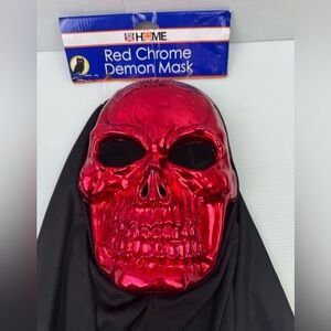 NWT Rare 2012 Deadstock Rite Aid Home “Red Chrome Demon Mask” Halloween READ